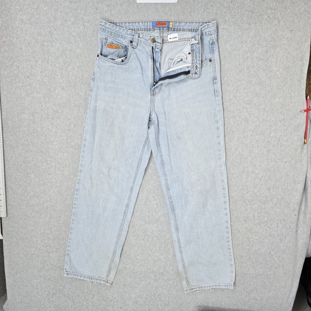 Empyre Men Jeans 32 Light Blue Denim Relaxed Baggy Y2K Skate Grunge READ